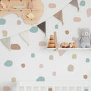 Axyaa Boho Terrazzo Geometric Nursery Wall Stickers for Kids Room Decor