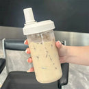 Axyaa Bubble Tea Portable Straw Cup -  Large Capacity, Heat Resistant Transparent Bottle