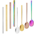 Axyaa Matte Stainless Steel Western Tableware Set - 8pcs