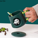 Axya 400ml Panda Ceramic Water Cup Cover Milk Mug Coffee Mug Festival Gift