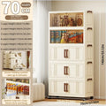 Axyaa 2-Door Foldable See-Through Storage Cabinet