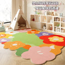 Axyaa Plush Dopamine Floral Carpet - Cozy Fluffy Rug for Home Living Room