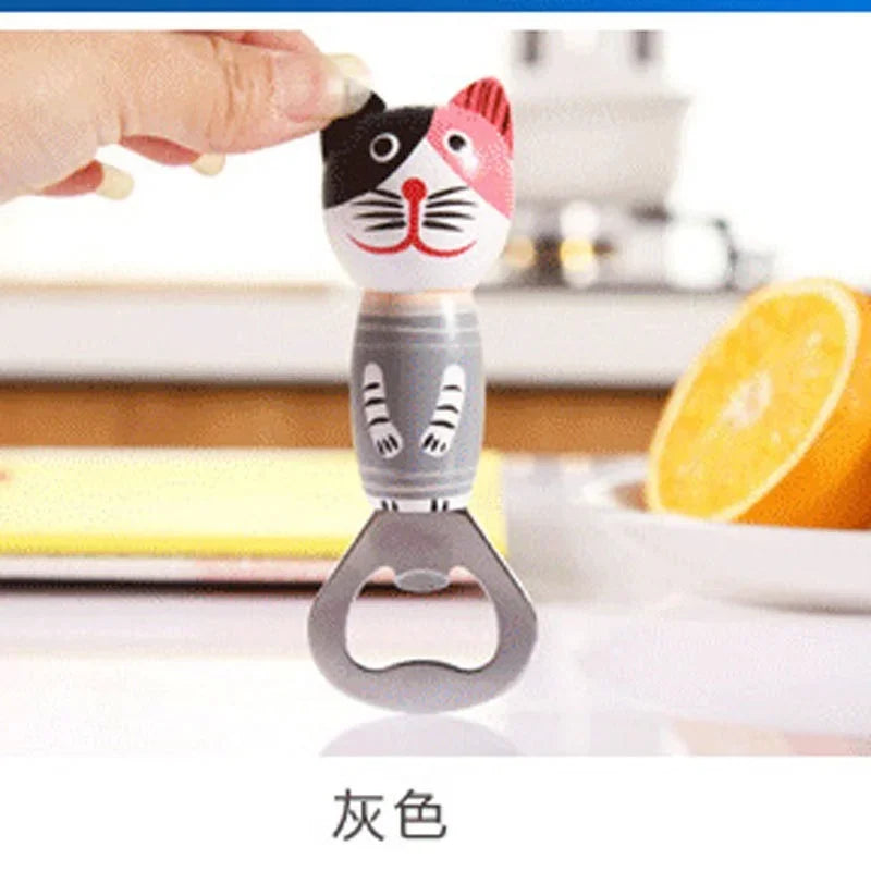 Axya Creative Balinese Cat Wood Beer Bottle Opener Refrigerator Magnet