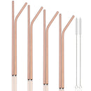 Axyaa Stainless Steel Straws Set for Drinks • Reusable and Colorful Kitchen Accessories