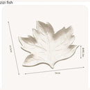 Axyaa Ceramic Maple Leaf Plate for Snacks & Jewelry Storage