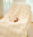 Axyaa Long Fur Rabbit Plush Blanket