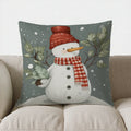 Axyaa Christmas Wreath & Bow Decor Pillow Cover for Sofa, Bedroom, Car