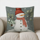 Axyaa Christmas Wreath & Bow Decor Pillow Cover for Sofa, Bedroom, Car