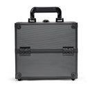 Axyaa Aluminum Makeup Train Case with Adjustable Separator, Large Capacity