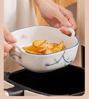 Axyaa 7-Inch Baking Bowl Double Ear Tableware Microwave Oven Rice Salad Tray