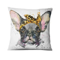Axyaa French Bulldog Gift Cushion: Decorative Sofa Throw Pillow with American Cartoon Pet Print