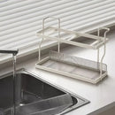 Axyaa Acrylic 2-Layer Spice Rack: Versatile Countertop Organizer for Condiments and Herbs