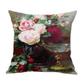 Axyaa Retro Safflower Oil Painting Pillowcase