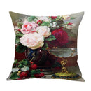 Axyaa Retro Safflower Oil Painting Pillowcase