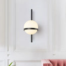 Axyaa Round Moon Ball LED Glass Wall Light Sconce for Modern Living Room