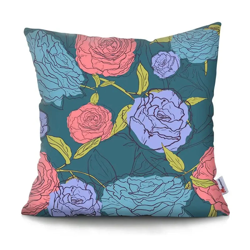 Axyaa Tropical Plant Parrot Decorative Pillow Cover - Flowers Sofa Cushion Case