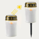 Axya Solar Candle Light: Rainproof Flameless Outdoor Lighting for Halloween Decor