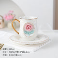 Axyaa Ceramic Rose Cup & Plate Set: Handmade Flower Coffee Cup, Unique Design