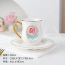Axyaa Ceramic Rose Cup & Plate Set: Handmade Flower Coffee Cup, Unique Design