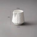 Axyaa Rock Texture Ceramic Gravy Boat Set for Restaurant Specialties & Milk Cups