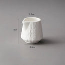 Axyaa Rock Texture Ceramic Gravy Boat Set for Restaurant Specialties & Milk Cups