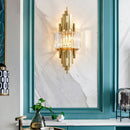 Axyaa Modern Luxury Crystal Wall Lamp for Living Room TV Bedroom Night Lighting