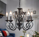 Axyaa Farmhouse Chandelier Metal Pendant Light Fixture - 5-Light European Classic Style
