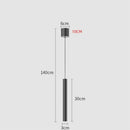 Axya LED Cylindrical Pendant Lights - Modern Minimalist Nordic Design for Living Room and Bedside