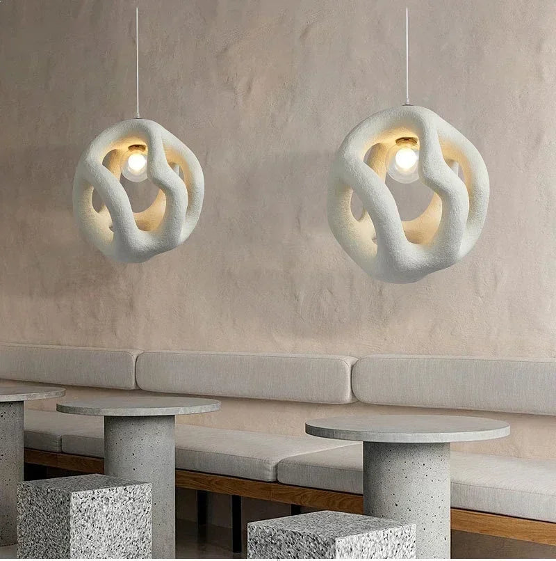 Axyaa Wabi Sabi Pendant Lights, Nordic LED Chandeliers for Bedroom, Dining, and Home Decor