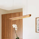 Axyaa Modern LED Wood Chandelier for Office and Restaurant Lighting