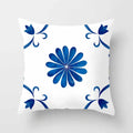 Blue Pattern Cushion Cover 45*45cm Pillowcase for Bedroom Sofa Home Decor by Axyaa