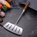 Axyaa Rosewood Handle Fish Spatula, Egg Scoop, Colander Shovel - Kitchen Utensils