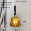 Axyaa Colourful Scandinavian Glass Pendant Lights for Kitchen Dining Room, Brass Led Pendant Lamp