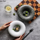 Axyaa Ceramic Dinner Plate Set - Restaurant Quality Molecular Cuisine Tableware