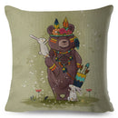 Axyaa Cartoon Panda Bear Pillowcase 45x45cm for Home Decor