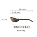 Axyaa Coarse Pottery Spoons: Long-handled Creative Ceramic Tableware Soup Spoons