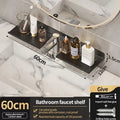 Axyaa Black Aluminum Towel Rack Holder 60CM with Hook and Tissue Holder
