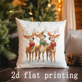 Axyaa Christmas Pillow Covers - Festive Prints for Sofa, Bedroom, Car