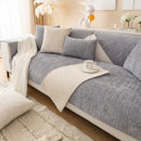 Axyaa Corduroy Sofa Cushion Plush Couch Cover Non-Slip Protector Set