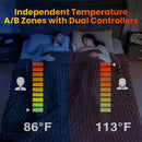 Axyaa King Size Heated Blanket, Dual Controls, Timer, 10 Levels, ETL Certified