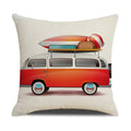 Axyaa Summer Farmhouse Linen Pillow Cover 45x45cm Beach Vacation Home Decor