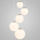 Axya White Glass Ball Pendant Lights: Modern Minimalist LED Fixture