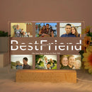Personalized Acrylic Lamp with Photo & Text, Axyaa Bedroom Night Light Gift