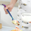 Axyaa Stainless Steel Serving Cutlery Set - Large Spoon, Fork, Shovel, Salad Stirrer