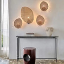 Axyaa Rattan Weaving Wall Lamp Wabi Sabi Vintage Style Wall Light for Home and Hospitality