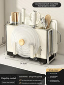 Axyaa Wall-mount Knife and Cutting Board Storage Rack