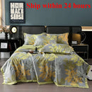 Axyaa Summer Quilt Set: 2025 Washed Tencel Printed Cool Silk 4-Piece & 1-Piece Cool Quilt