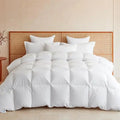 Axyaa Palatial King All Season Comforter, 750+FP Organic Fiber, Ultra Soft Hotel Bed