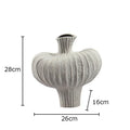 Axyaa Sandstone Ceramic Vase with Artificial Flowers for Desk and Home Decoration