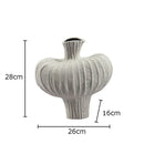 Axyaa Sandstone Ceramic Vase with Artificial Flowers for Desk and Home Decoration